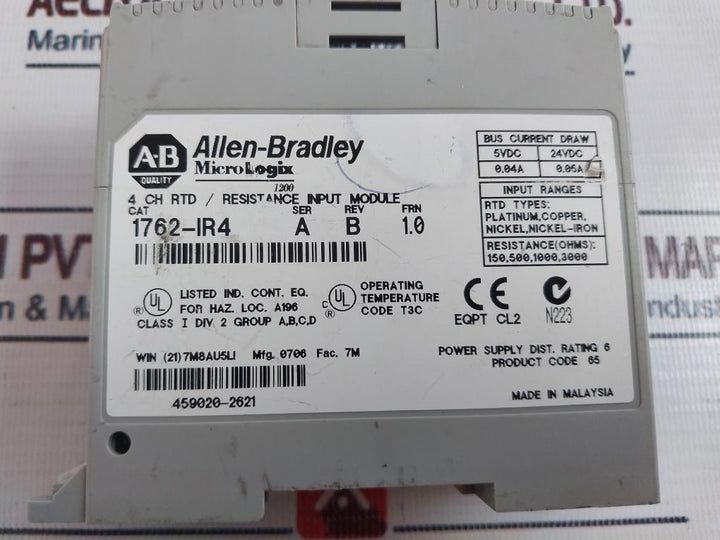 Allen-bradley 1762-ir4 MicroLogix PLC Input Module