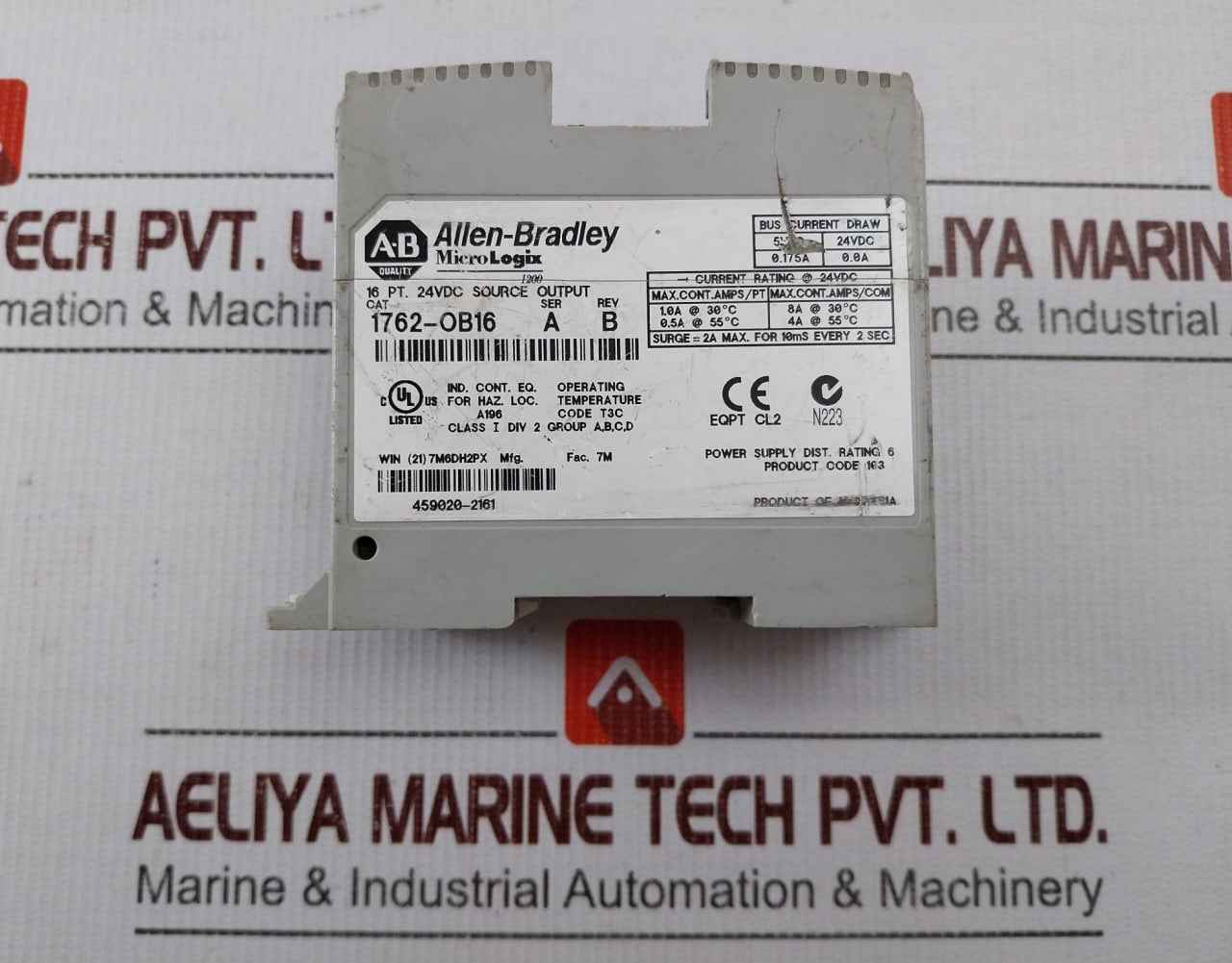 Allen-bradley 1762-ob16 Micrologix 16 Point Digital Output Module 24Vdc