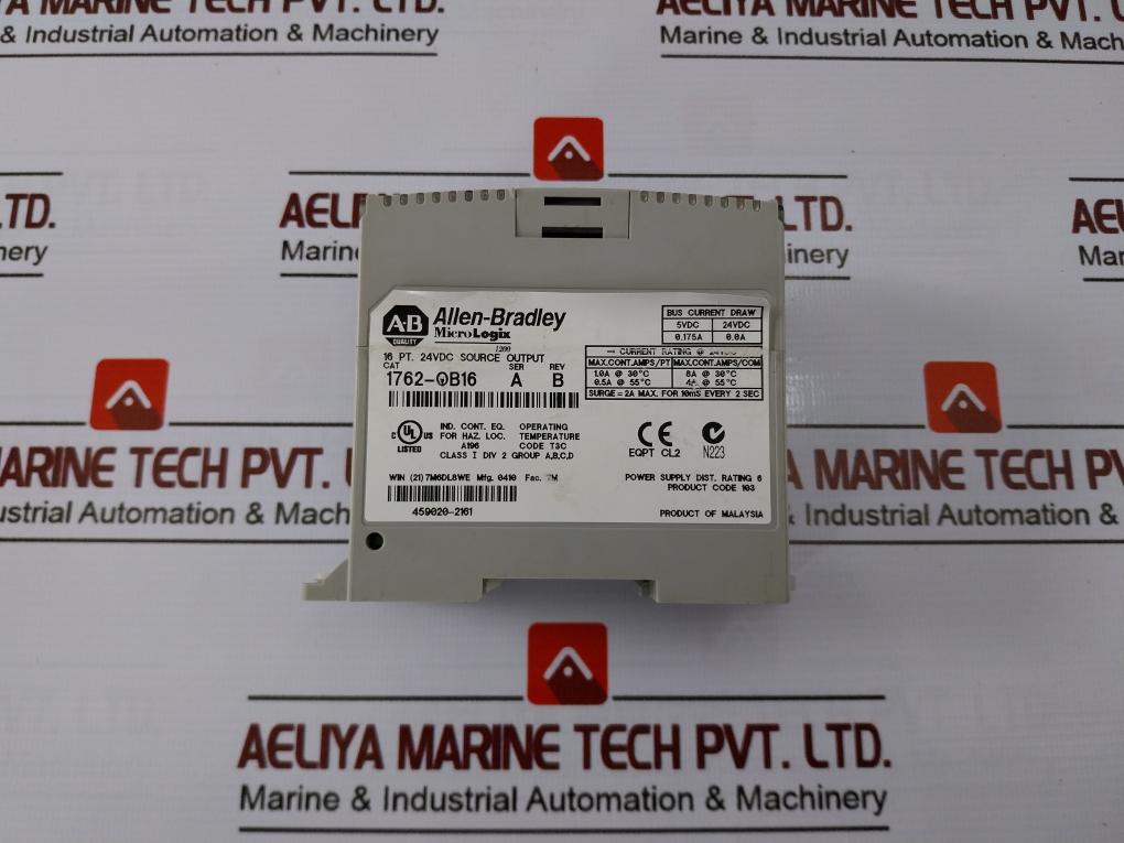 Allen-bradley 1762-ob16 Micrologix Output Module 16-point 24Vdc Source