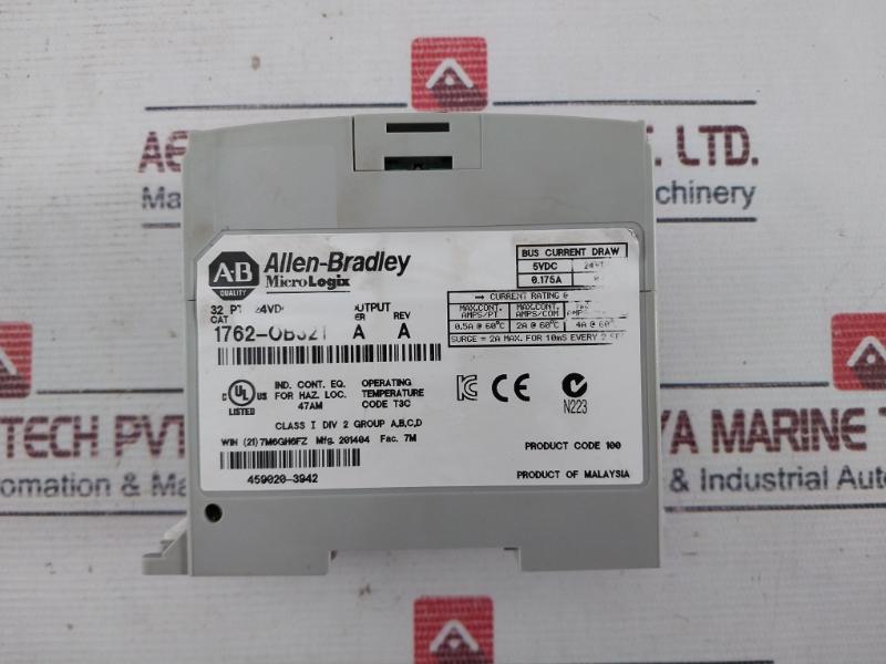 Allen-bradley 1762-ob32T Ser A Micrologix 32 Point D/O Module 24Vdc