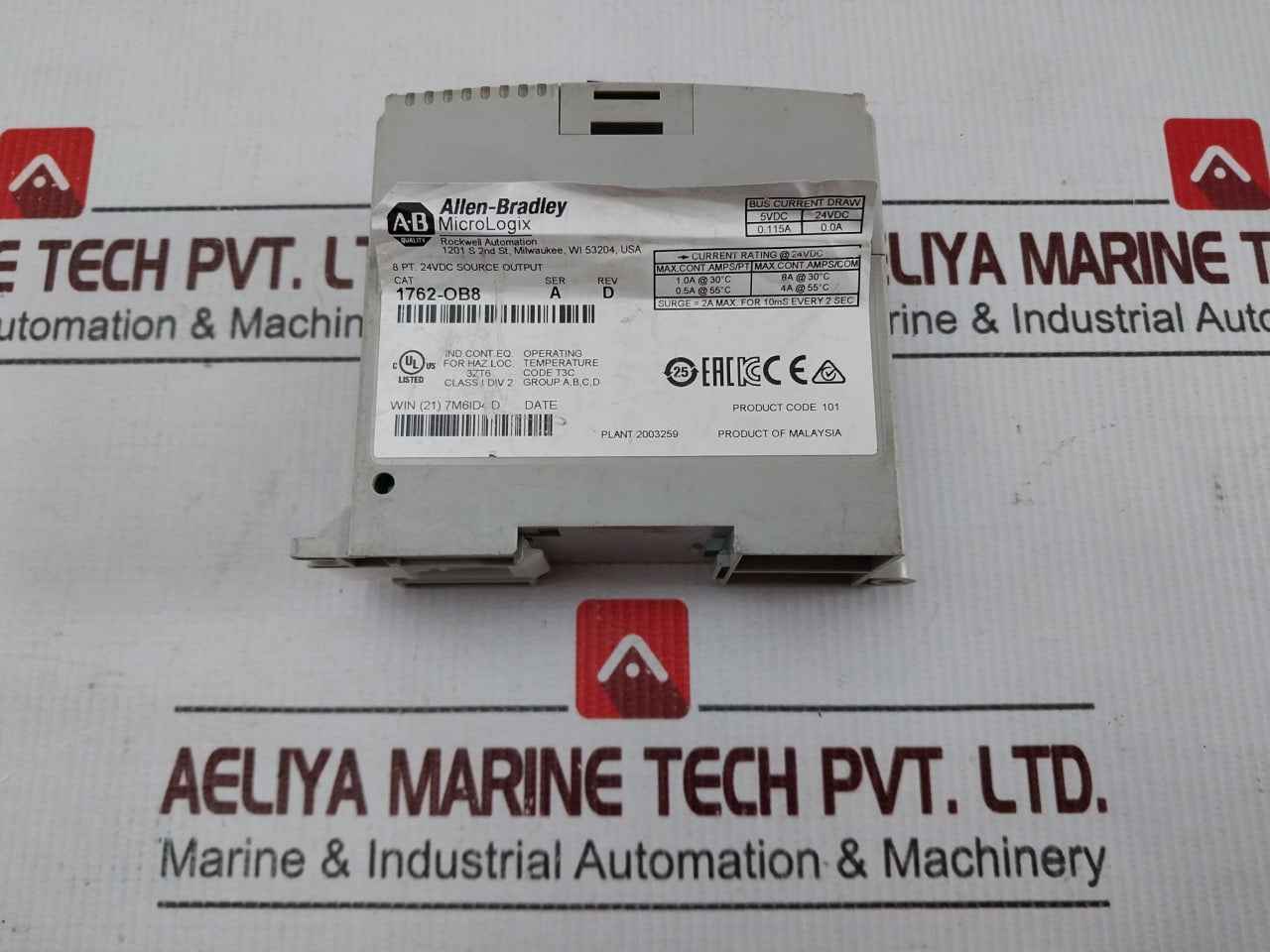 Allen-bradley 1762-ob8 Micrologix Rev D 24vdc Series A