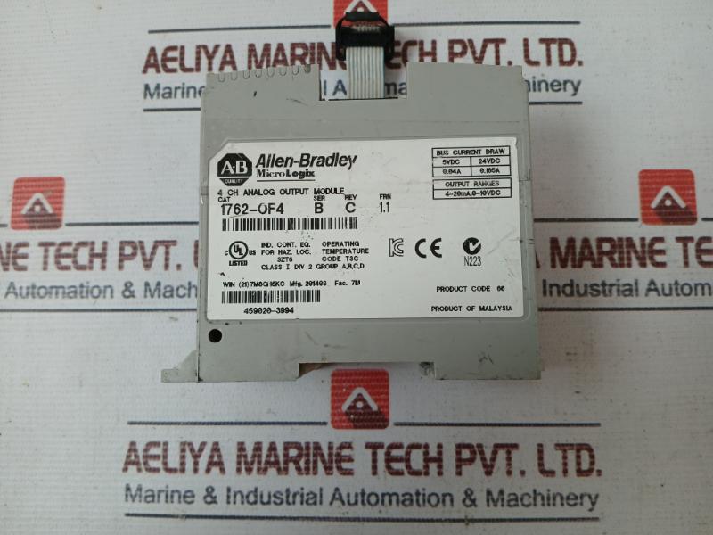 Allen-bradley 1762-of4 Micrologix 4 Ch Analog Output Module Ser B Rev C 459020-3994