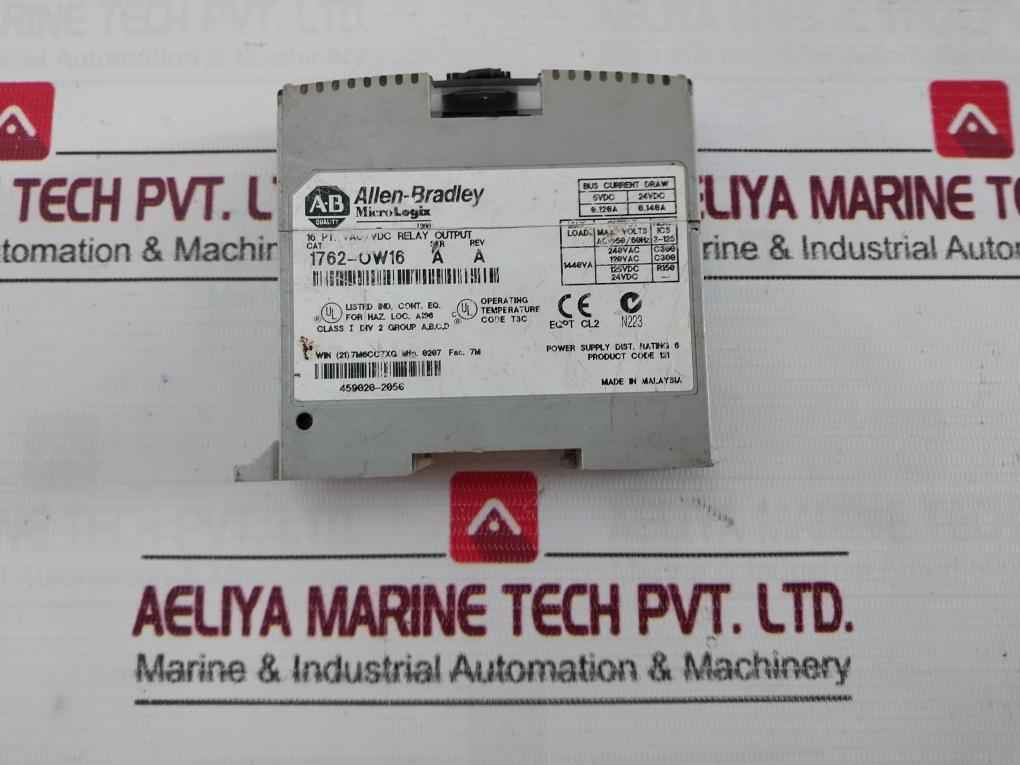 Allen-bradley 1762-ow16 Micrologix Relay Output Module 50/60Hz