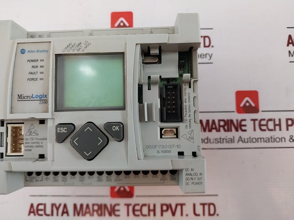 Allen-bradley 1763-l16bbb Micrologix 1100 Controller 24vdc