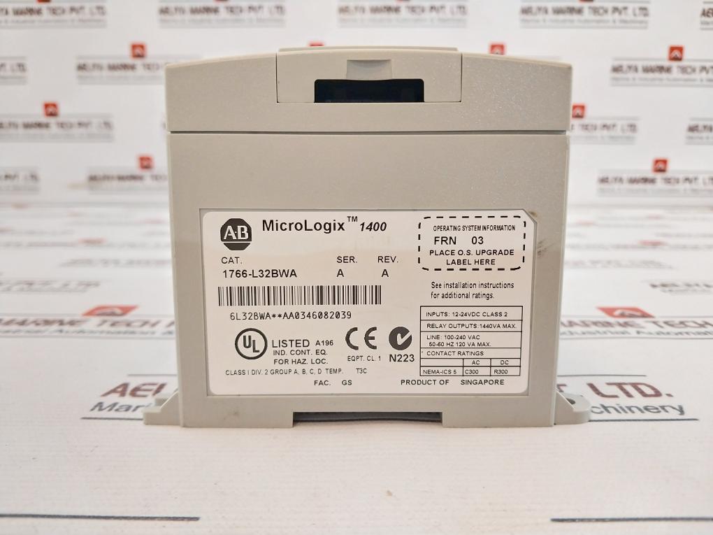 Allen-bradley 1766-l32Bwa Controller 12-24Vdc 50-60Hz