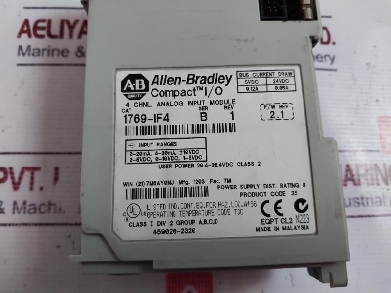 Allen-bradley 1769-if4 Compact I/O 4 Channel Analog Input Module