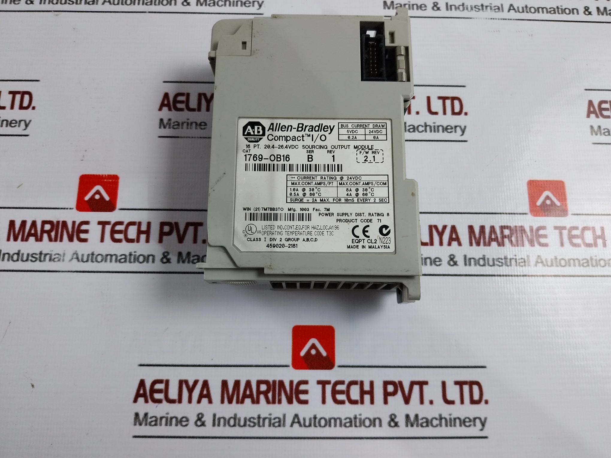 Allen-bradley 1769-ob16 Compact I/o Sourcing Output Module 24vdc, 16 Pt