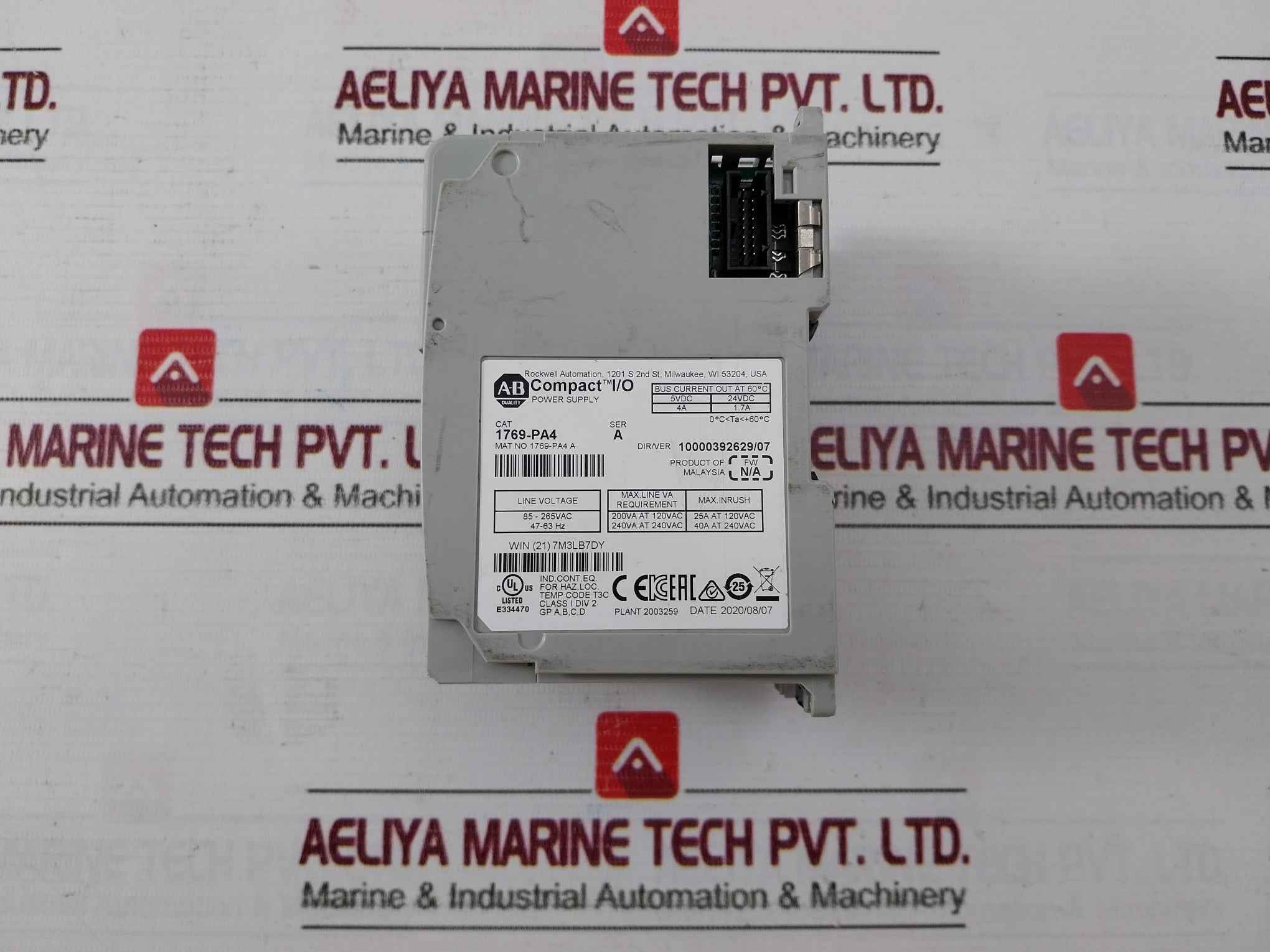 Allen-bradley 1769-pa4 Power Supply Module 85-265Vac 47-63 Hz