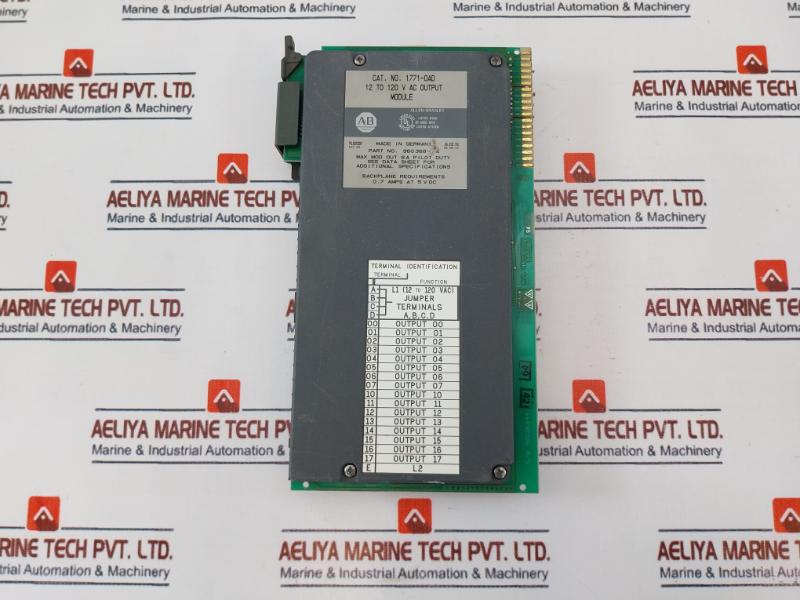 Allen-bradley 1771-0ad, 12 To 120v Ac Output Module 0.7a At 5vdc