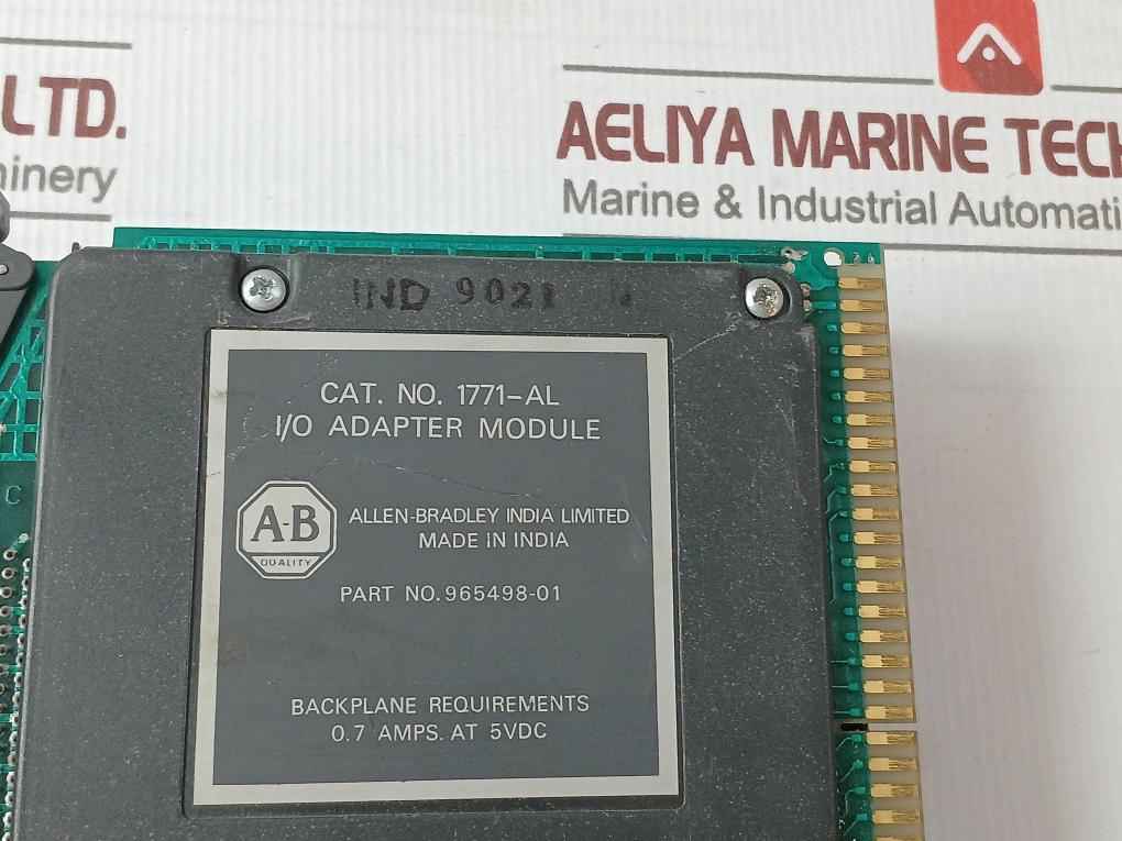 Allen-bradley 1771-al Plc-2 Local I/O Adapter Module 965498-01 0.7Amp 5Vdc