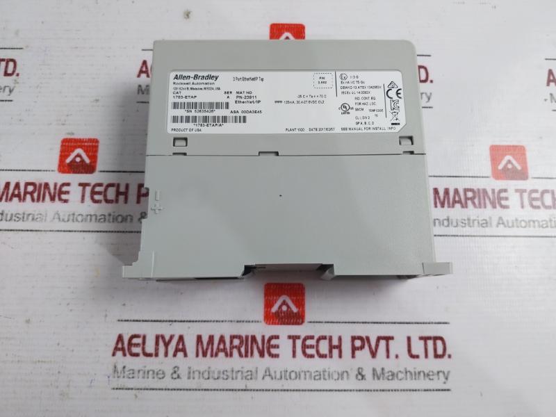 Allen-Bradley 1783-ETAP 3 Port Ethernet IP Tap, Demko 13 Atex 1342963X, PN-23911
