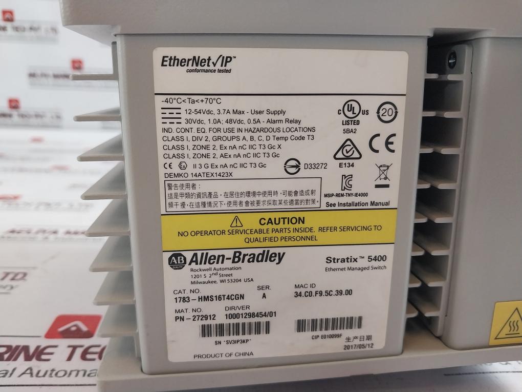 Allen-bradley 1783-hms16T4Cgn Stratix 5400 Industrial Managed Ethernet Ip Switch