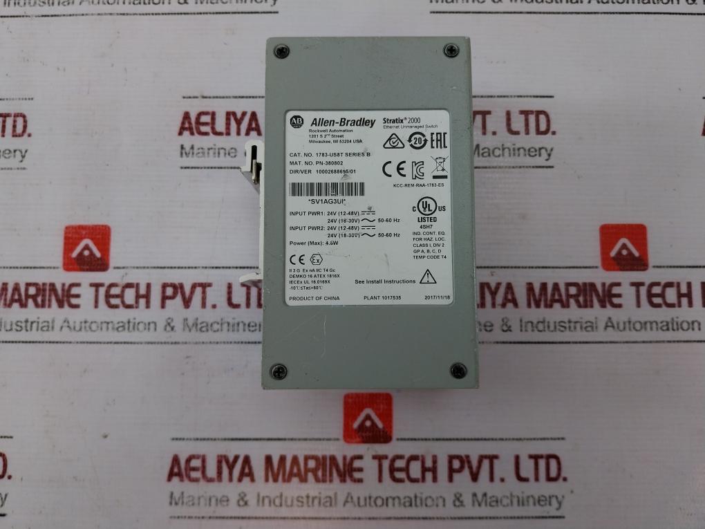 Allen-bradley 1783-us8T Stratix 2000 Ethernet Unmanaged Switch 24V