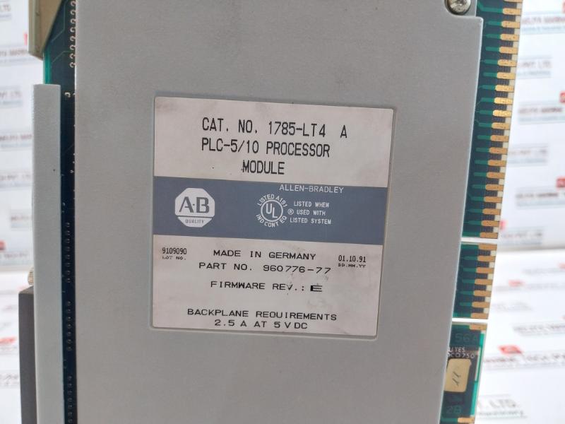 Allen-bradley 1785-lt4 A Plc-5/10 Processor Module