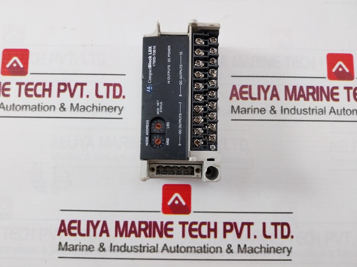 Allen-bradley 1790D-t0B16 Devicenet Compact Block Ldx 24Vdc 0.5A Ser:C Rev:2.002