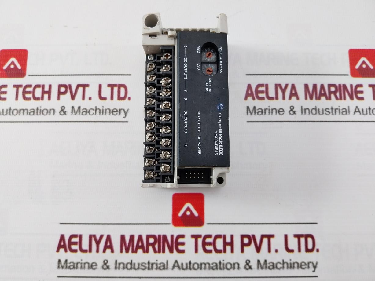 Allen-bradley 1790D-t0B16 Devicenet Compact Block Ldx 24Vdc 0.5A Ser:C Rev:2.002