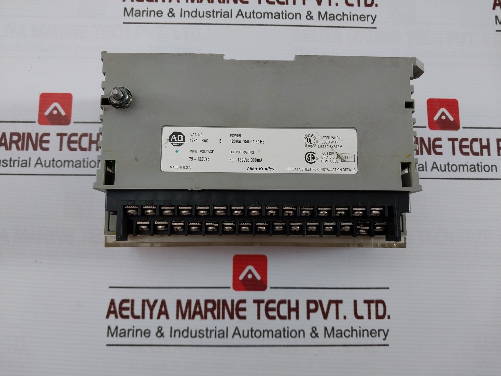 Allen-bradley 1791-8Ac Plc Input/ Output Module 120Vac 150Ma 60Hz - Aeliya Marine Tech