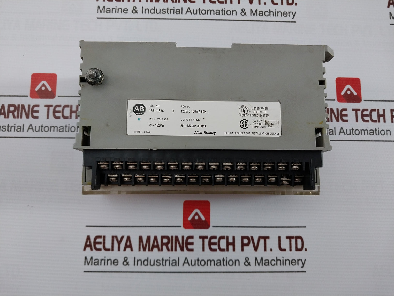 Allen-bradley 1791-8Ac Plc Input/ Output Module 120Vac 150Ma 60Hz - Aeliya Marine Tech