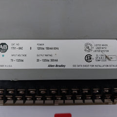 Allen-bradley 1791-8Ac Plc Input/ Output Module 120Vac 150Ma 60Hz - Aeliya Marine Tech