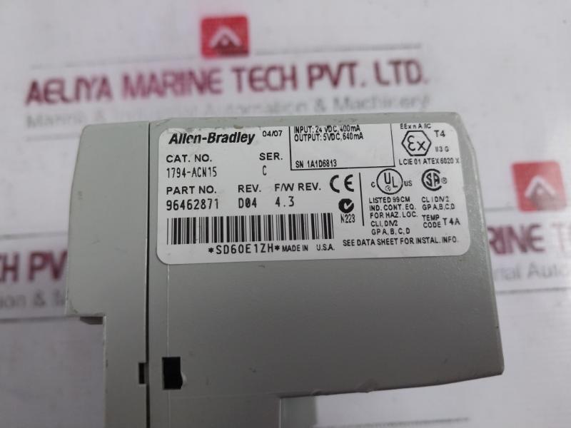 Allen-bradley 1794-acn15 Flex I/O Control Net Adapter