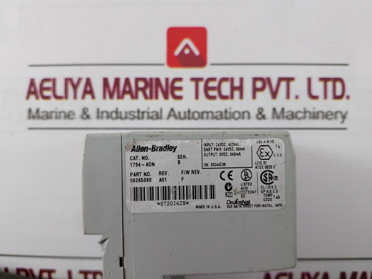 Allen-bradley 1794-adn Flex I/O Devicenet Adapter Module 24Vdc 96265080 Rev: A01