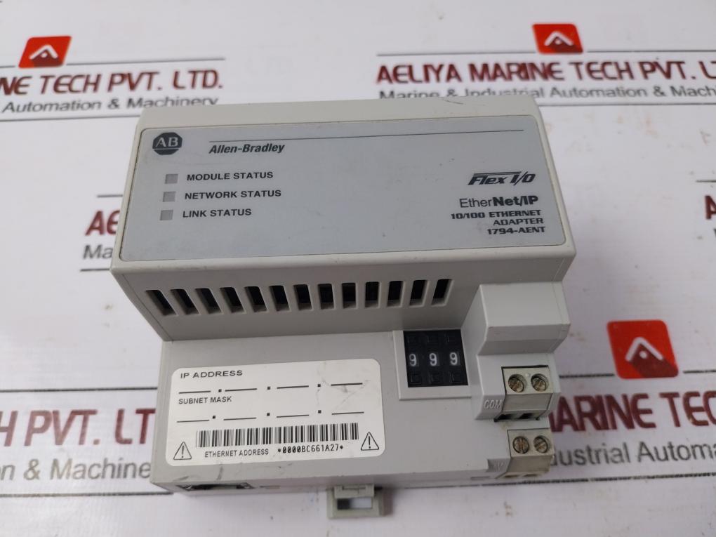 Allen-bradley 1794-aent Flex I/O Ethernet/Ip Adapter 24Vdc 440Ma Ser. B Rev. A01