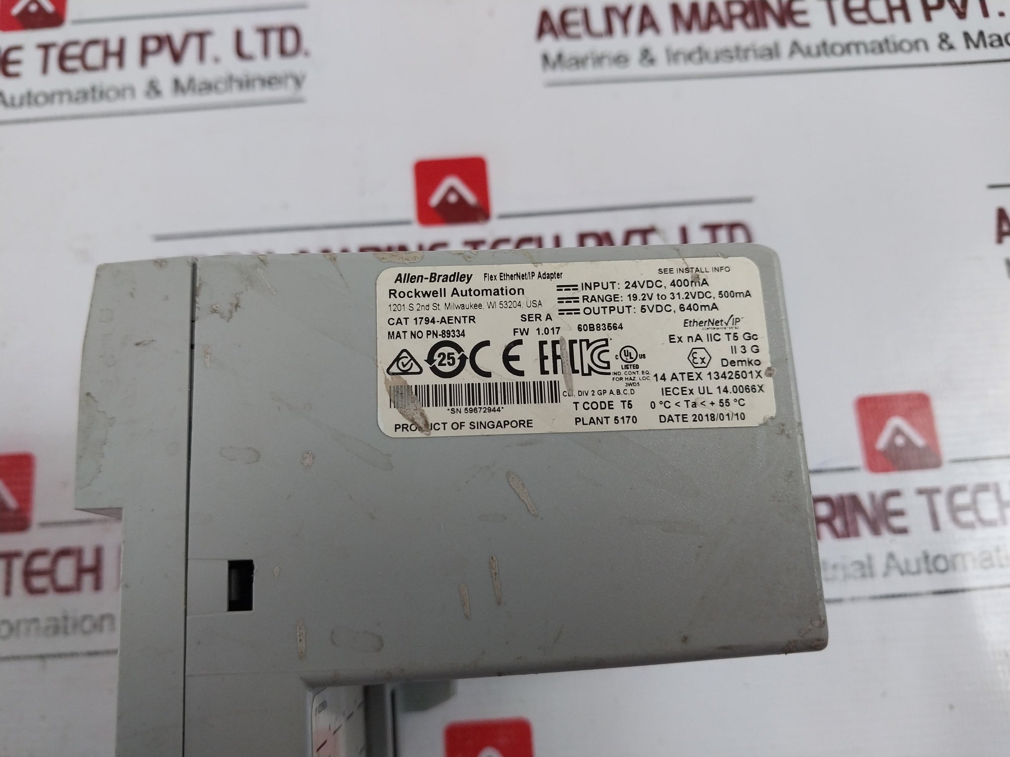 Allen-bradley 1794-aentr Flex Ethernet/Ip Adapter 89334