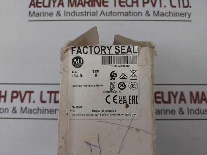 Allen-bradley 1794-ie8 Flex Analog Input/Output Module 5Vdc, 15Ma 24Vdc, 60Ma