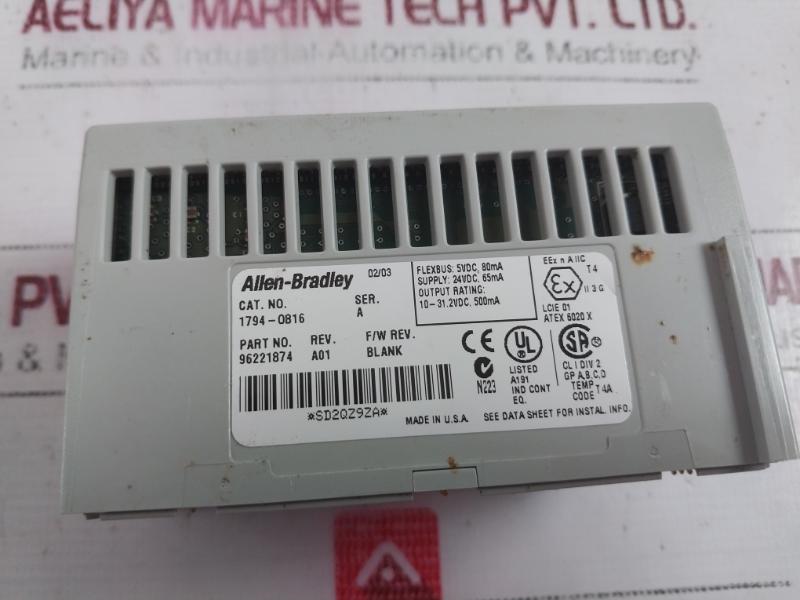 Allen-bradley 1794-ob16 Flex I/O Digital Output Module 24Vdc 65Ma Ser A