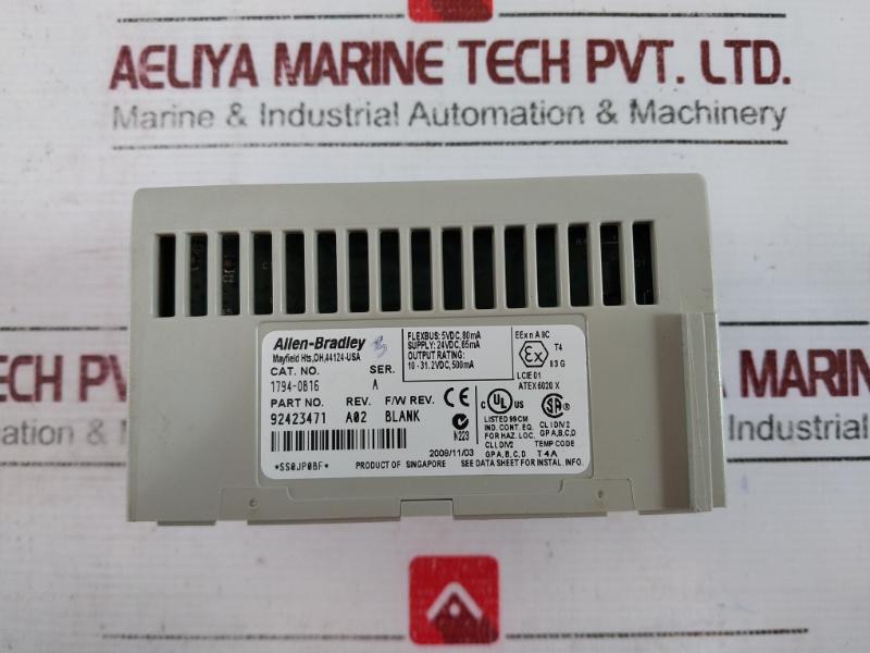 Allen-bradley 1794-ob16 Flex I/o Source Output Module Rev A02 92423471 Ser A