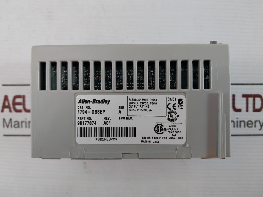 Allen-bradley 1794-ob8Ep Flex I/O Electronically Fused Output Module 5Vdc, 73Ma