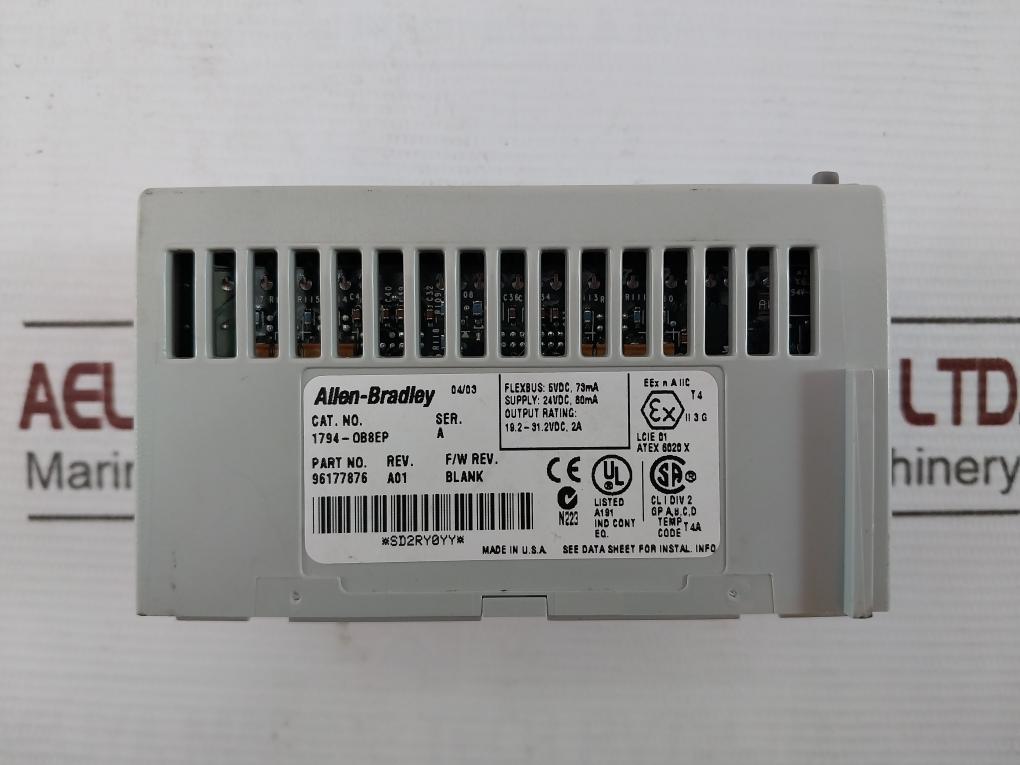 Allen-bradley 1794-ob8Ep Flex I/O Electronically Fused Output Module Rev.A01