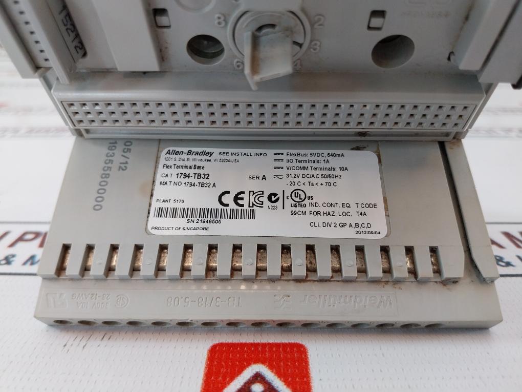 Allen-bradley 1794-tb32 Flex I/O Terminal Base Module Ser: A