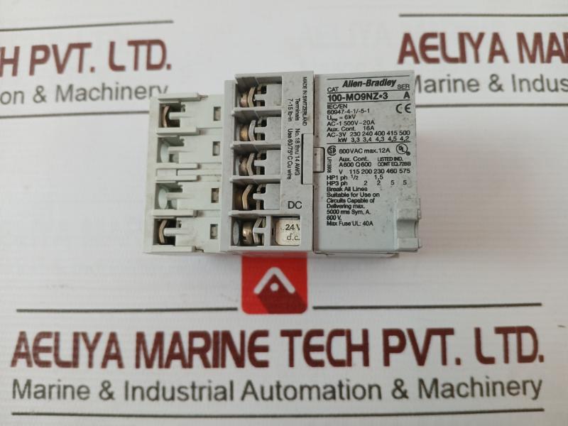 Allen-bradley 195-ma11 Auxiliary Contactor Ac-1 500V-10A 600Vac A600 Q600