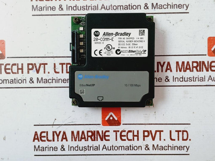 Allen-bradley 20-comm-e Ethernet Adapter Module Ser B 5Vdc 350Ma 10/100 Mbps