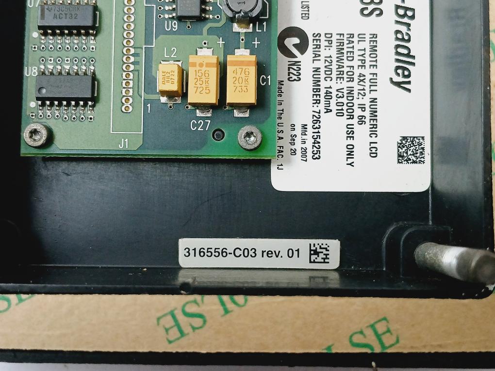 Allen-bradley 20-him-c3S Powerflex Digital Speed Control 196037-q09 Rev: 01