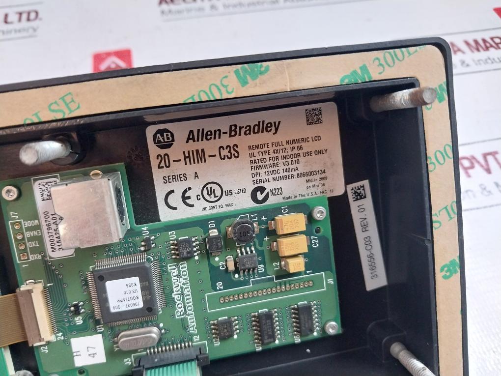 Allen-bradley 20-him-c3s Powerflex Remote Lcd Display With Full Numeric Keypad