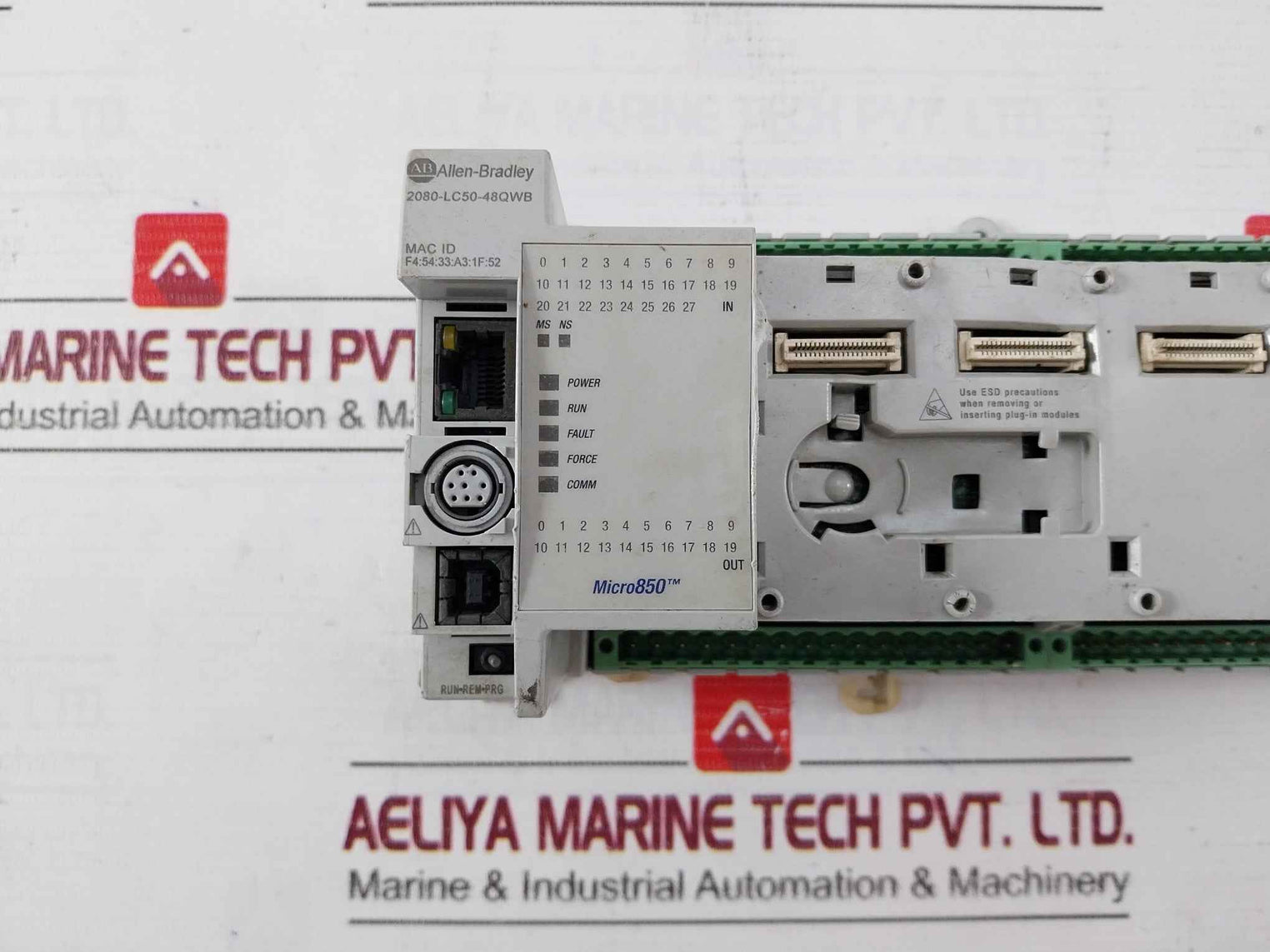 Allen-bradley 2080-lc50-48Qwb Ethernet Plc I/O Controller 24Vdc/Vac 50/60Hz