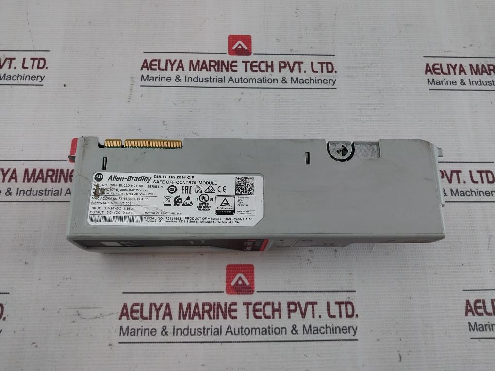 Allen-bradley 2094-en02D-m01-s0 Kinetix 6500 Safe Off Control Module Ser A