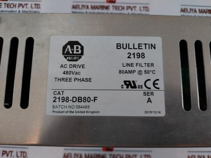 Allen-bradley 2198-db80-f Ac Drive Series A 3-phase 480vac