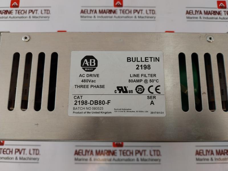 Allen-bradley 2198-db80-f Ac Line Filter 480vac