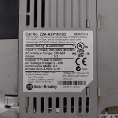 Allen-bradley 22A-a2P1N103 Power Flex 4 Ac Drive 48-63 Hz