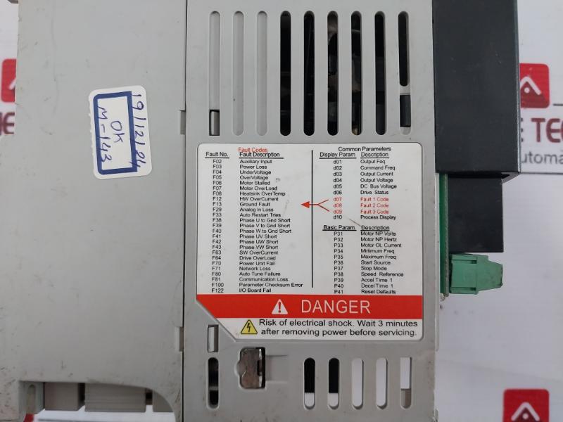 Allen-bradley 22A-a2P3N114 Series A Ac Drive 0.4Kw/0.5Hp 180-264 100Ka