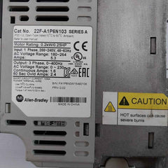 Allen-bradley 22F-a1P6N103 Powerflex 4M Ac Drive 0.2Kw/0.25Hp 200-240V 48-63 Hz
