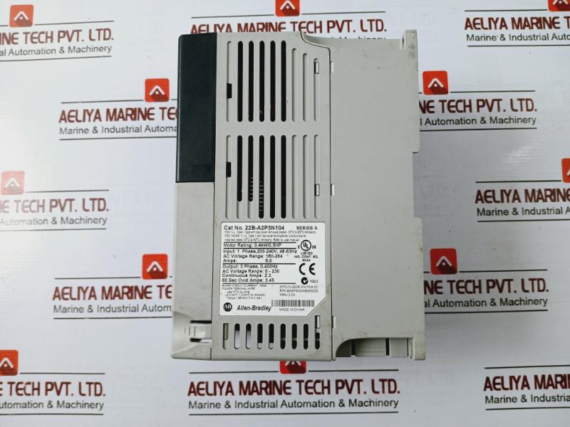 Allen-bradley 22B-a2P3N104 Power Flex Ac Drive 40 0.4Kw/0.5Hp Ser A 180-264V