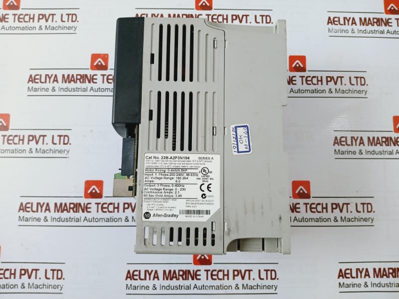 Allen-bradley 22B-a2P3N104 Series A Powerflex 40 Ac Drive 0.4Kw/0.5Hp 240V