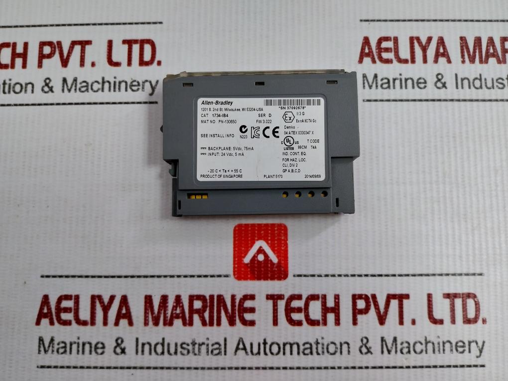 Allen-bradley 24Vdc 5Ma Digital Input Module 1734-ib4