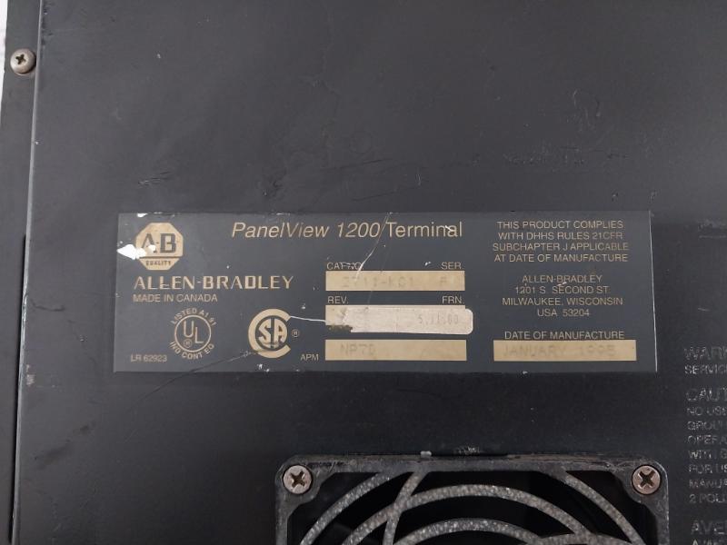 Allen-bradley 2711-kc1 Panelview 1200 Terminal Ser F Hz 47-63