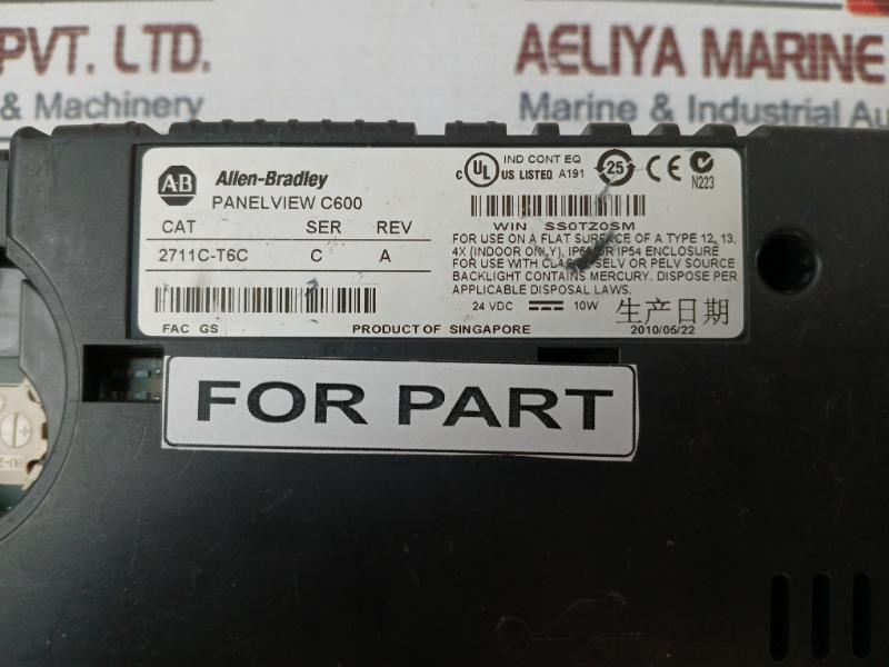Allen-bradley 2711C-t6C Component Terminal Panel Rev. A 24 Vdc-10W