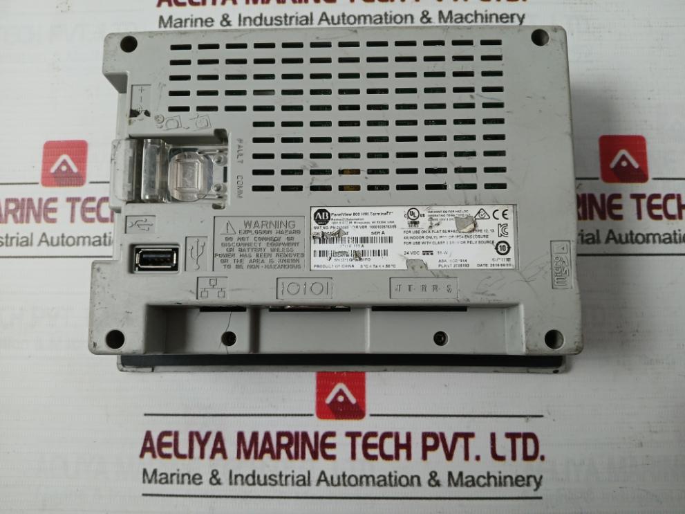 Allen-bradley 2711R-t7T Panelview 800 Hmi Touch Screen Terminal Ser A 24Vdc-11W